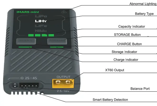 Gens ace IMARS Mini RC Battery Charger with Adapter - product overview 1
