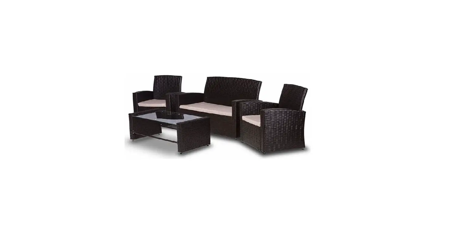 Patiojoy Hw66742 4 Pieces Outdoor Rattan Furniture Set Instruction Manual