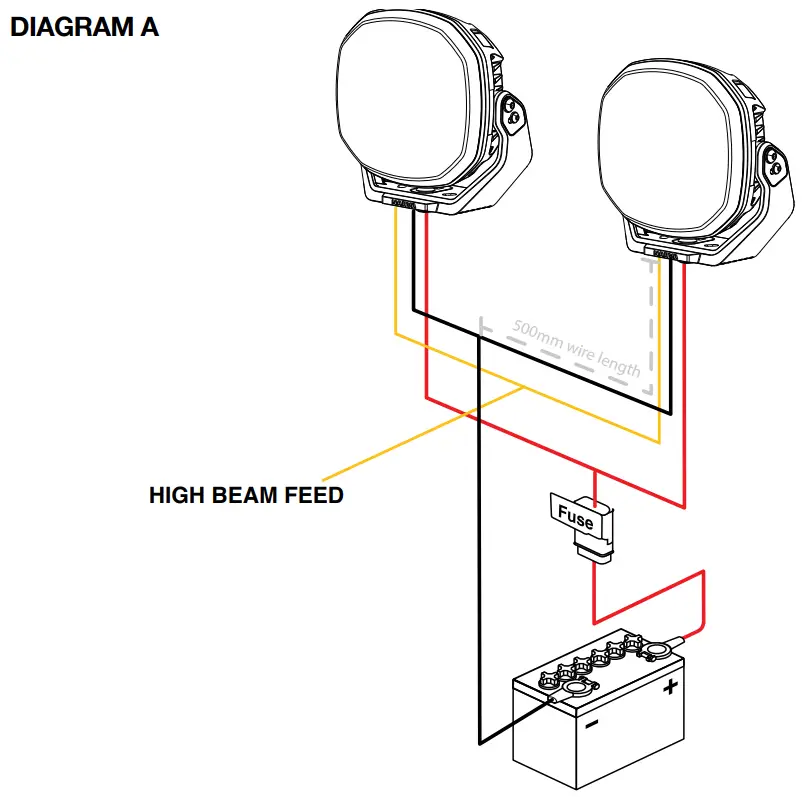 NARVA 72142 Driving Lights - DIAGRAM A