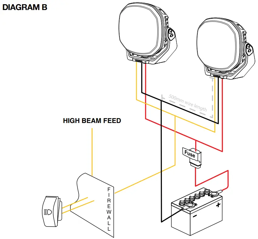 NARVA 72142 Driving Lights - DIAGRAM B