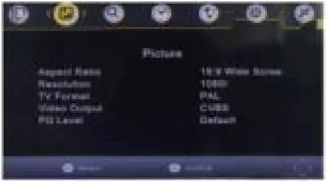 Leelbox DVB T2 Digital Terrestrial TV Receiver HDMI Mini Stick - Picture Setting