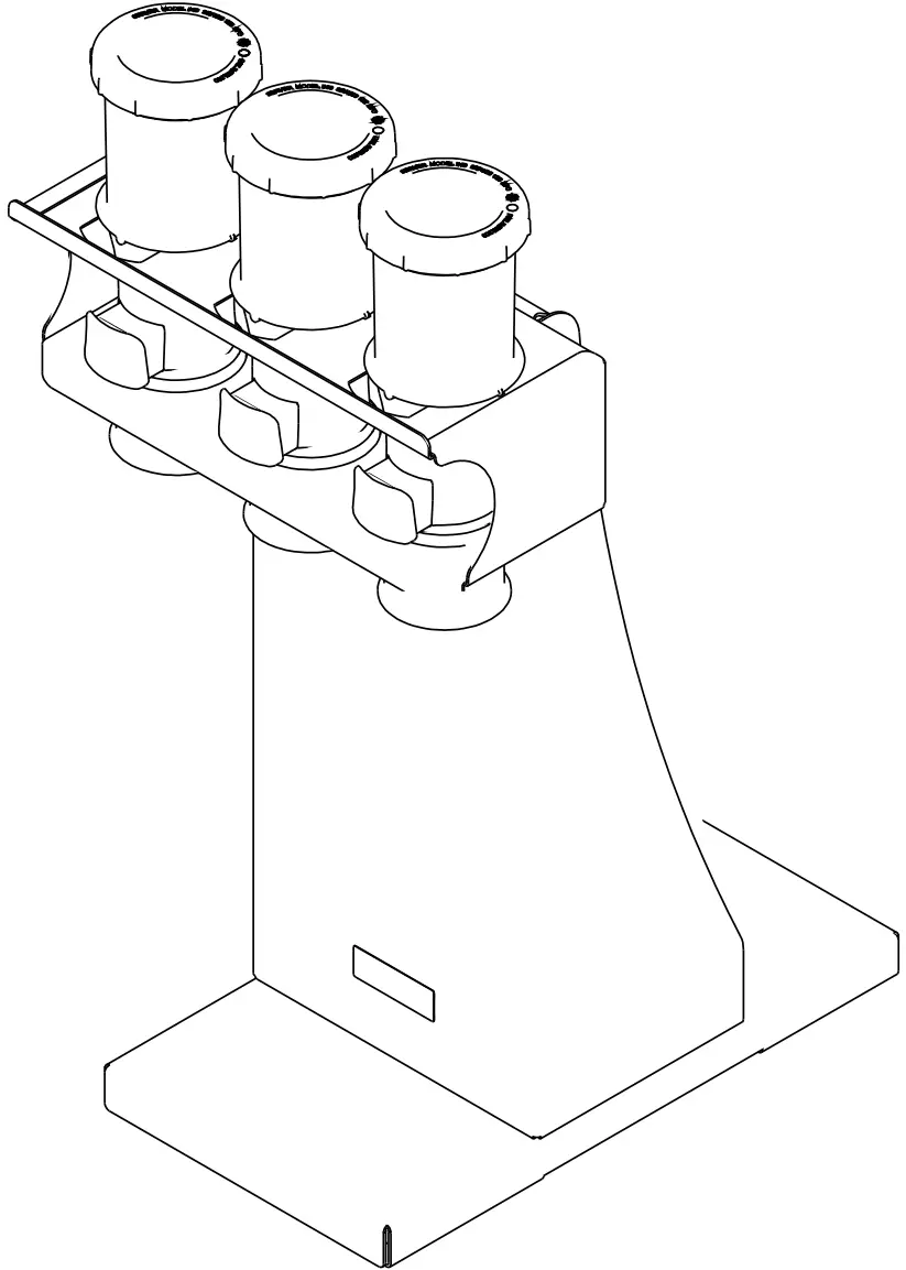 SERVER 100953 InSweeten Station Triple - 14 oz Countertop