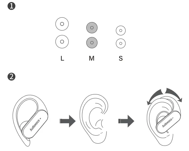Audiovance SP301 Wireless Earbuds - Box1