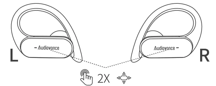 Audiovance SP301 Wireless Earbuds - Control2