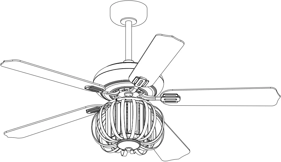 Warehouse of Tiffany AW01W09 52 Inch Ceiling Fan