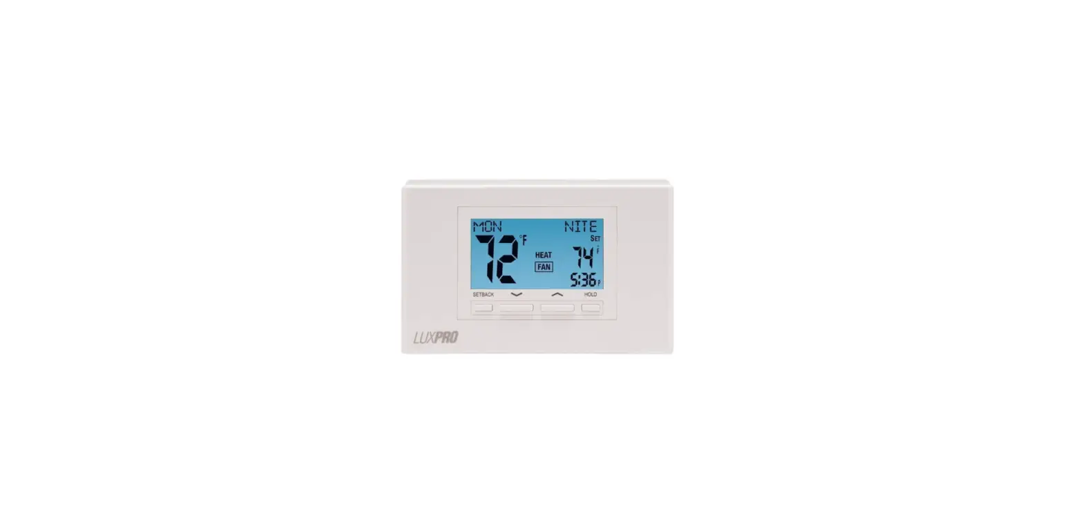 Luxpro P621u Programmable / Non-programmable Thermostat Product Specifications Luxpro P621u Programmable / Non-programmable Thermostat Product Specifications