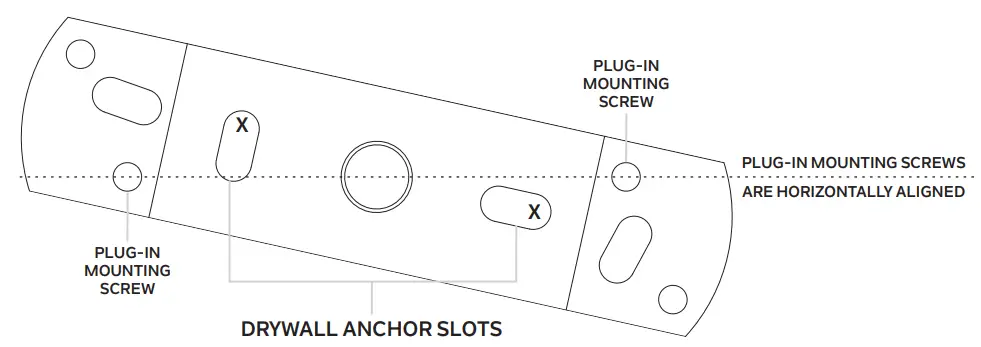 Plug-in Mounting Bracket: Front View