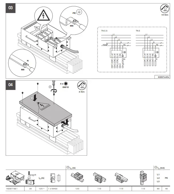 hager KEB773E1 Tap-Off Box - fig 5
