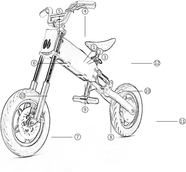COCLUB KB200 Electric Bike - Schematic diagram