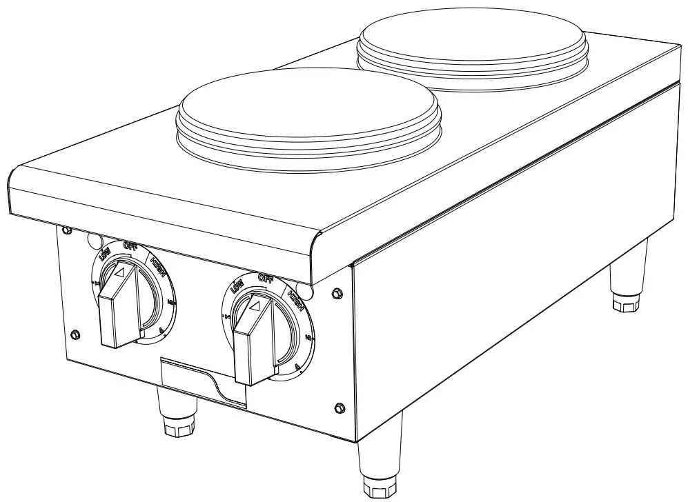 APW Wyott SEHPS Workline Hotplate Electric Countertop, Electric Hotplates