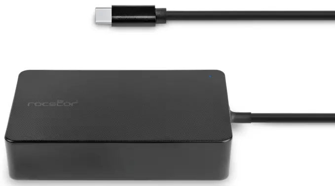 rocstor Y10A273-B1 65W Smart USB-C Slim Power Adapter