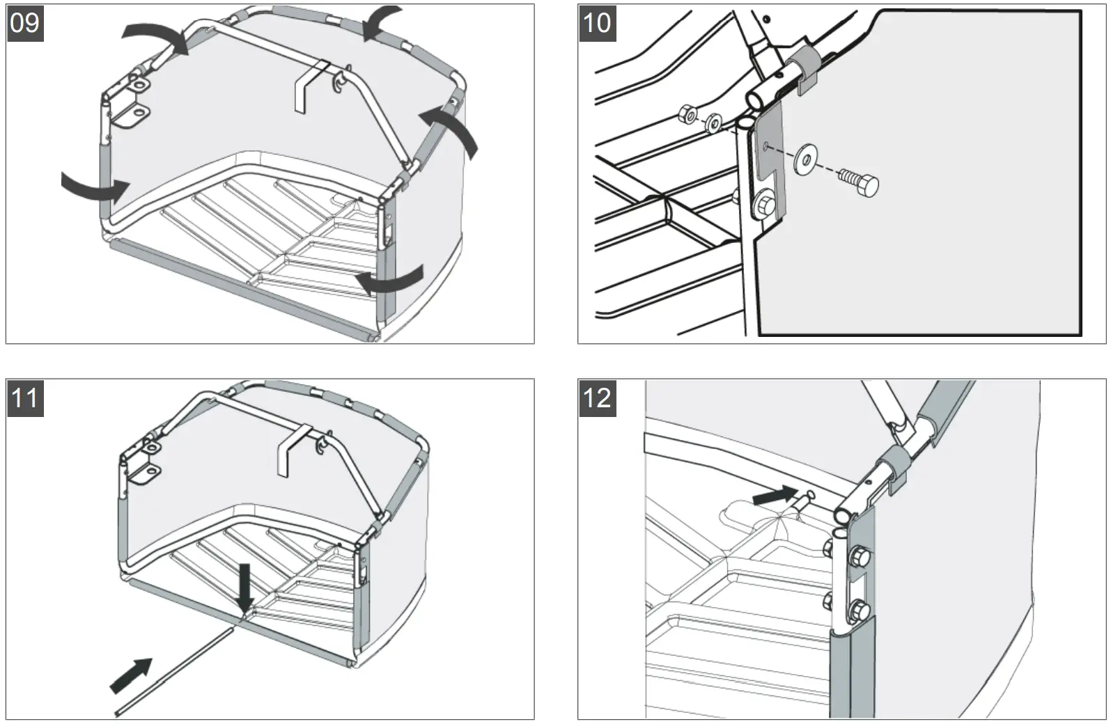 Mounting the grass catcher