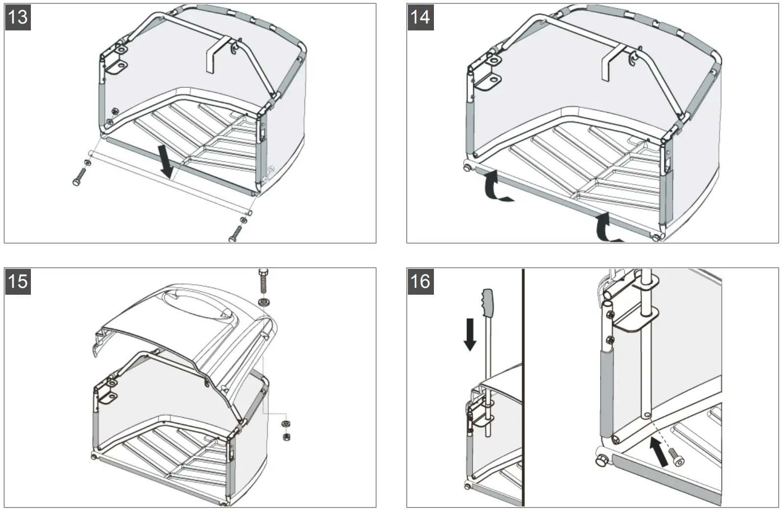 Mounting the grass catcher