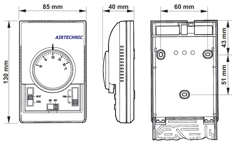 AIRTECHNIC TC 200 Thermostat - overview 2