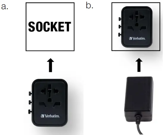 Verbatim UTA-02 Universal Travel Adapter - Connecting