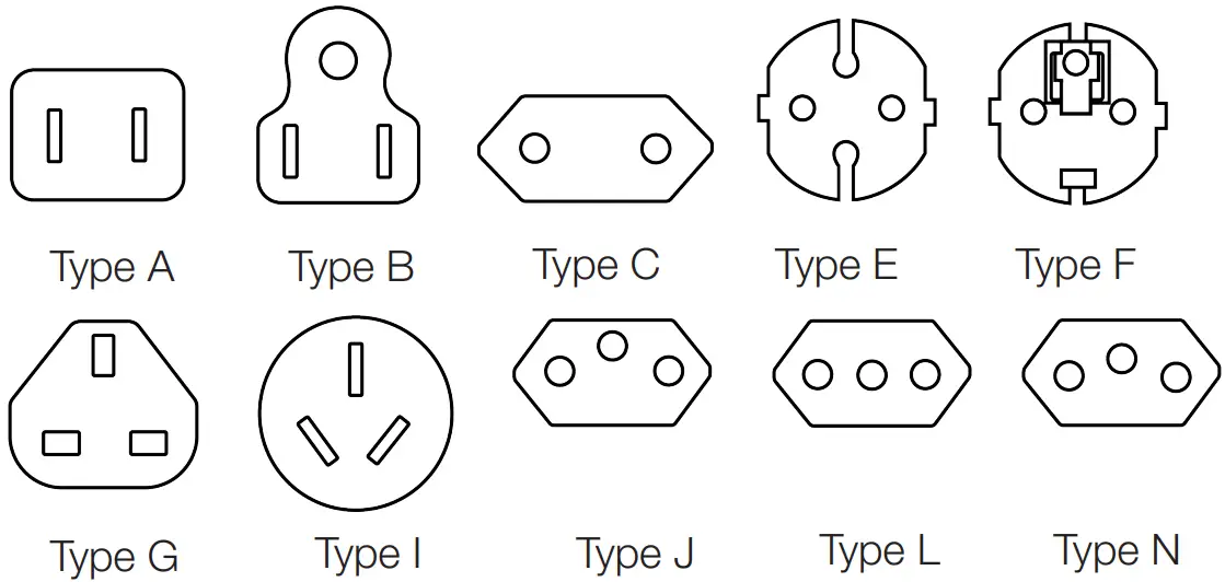 Verbatim UTA-02 Universal Travel Adapter - plug types