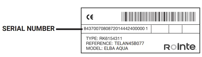 Rointe ELBA AQUA Hydraulic Towel Rail - barcode