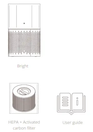Duux DXPU07 Bright Smart Air Purifier - Box contents