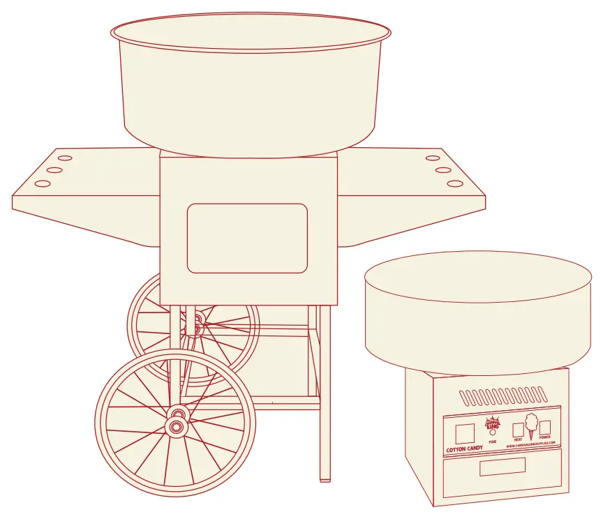 CARNIVAL KING 382CCM21CT Cotton Candy Machines