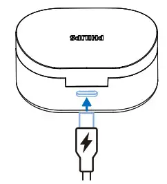 PHILIPS TAT1138BL 00 True Wireless Headphones - Charging case
