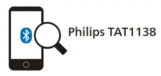 PHILIPS TAT1138BL 00 True Wireless Headphones - LED Bluetooth