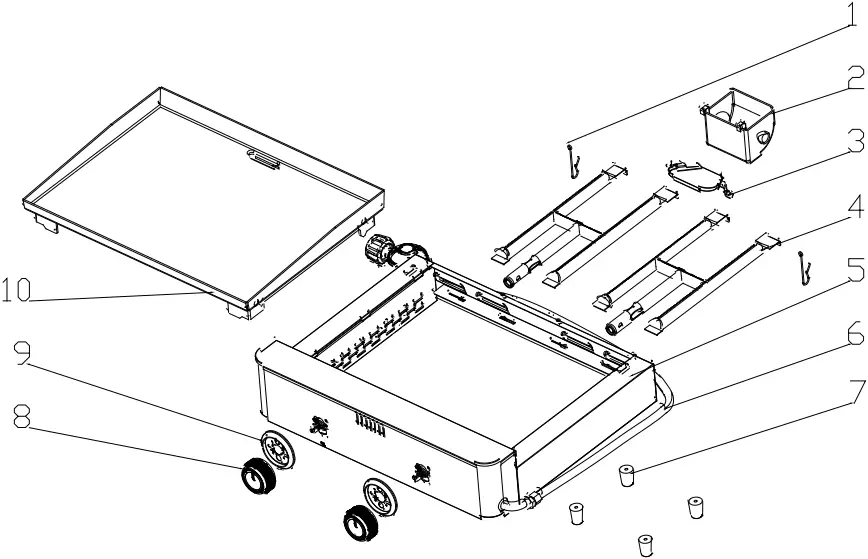MONUMENT GRILLS GP22TD - Model 56000 Parts Diagram