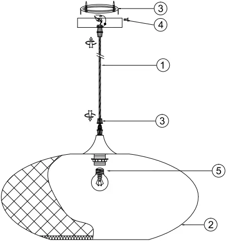 ELE Light & Decor ELEGL0018D53 Bamboo & Rattan Dome Pendant Light A0