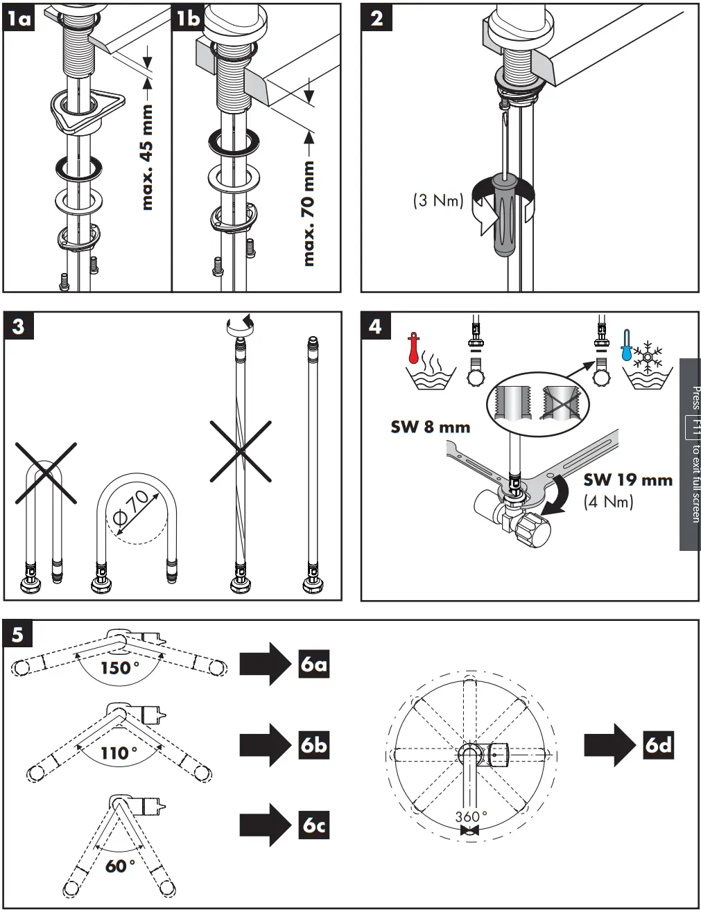 hansgrohe Talis M54 2 1 0 2jet 72800XXX Single Lever Kitchen Mixer - Figure 1