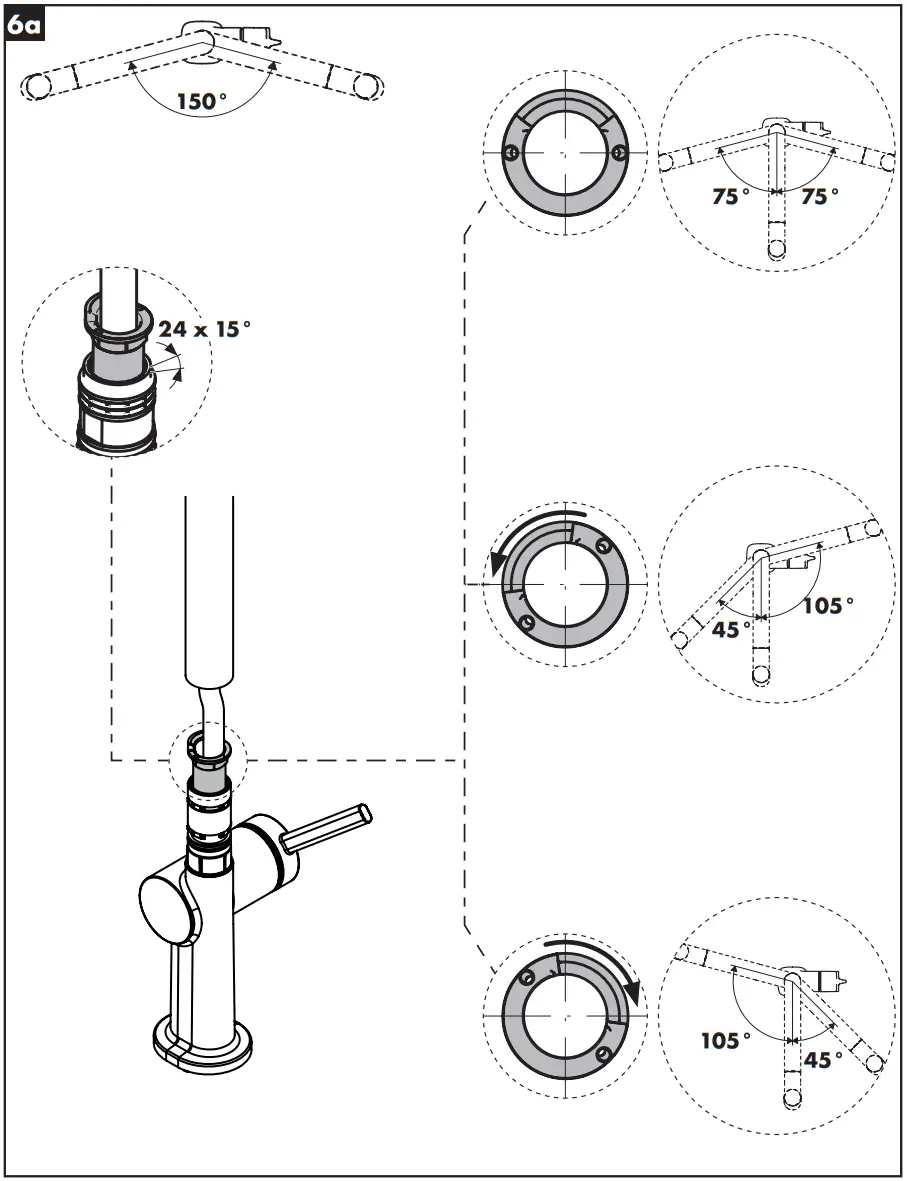 hansgrohe Talis M54 2 1 0 2jet 72800XXX Single Lever Kitchen Mixer - Figure 2