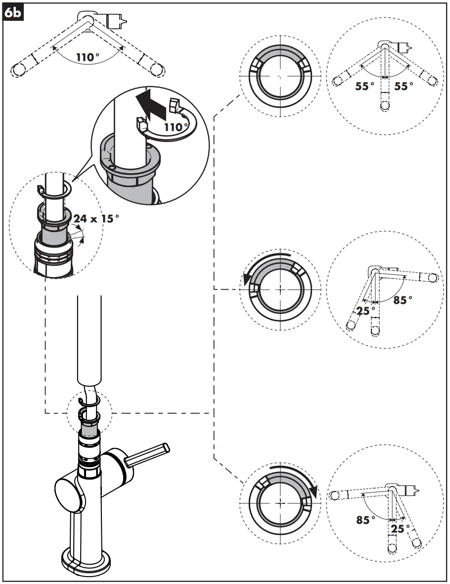 hansgrohe Talis M54 2 1 0 2jet 72800XXX Single Lever Kitchen Mixer - Figure 3