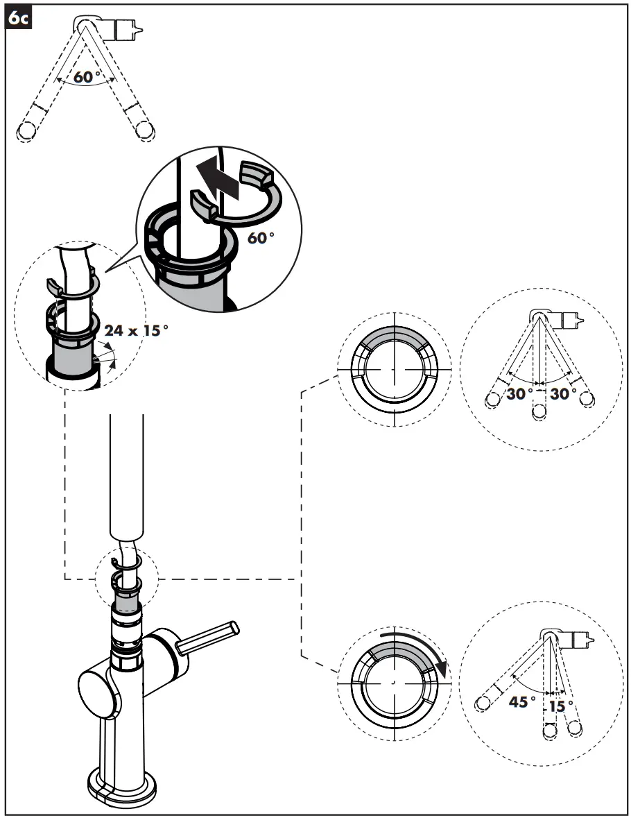 hansgrohe Talis M54 2 1 0 2jet 72800XXX Single Lever Kitchen Mixer - Figure 4