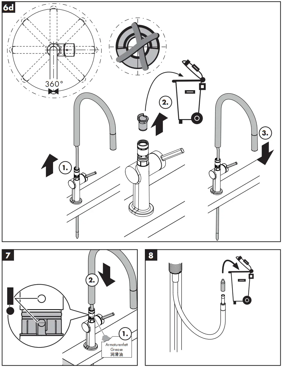 hansgrohe Talis M54 2 1 0 2jet 72800XXX Single Lever Kitchen Mixer - Figure 5