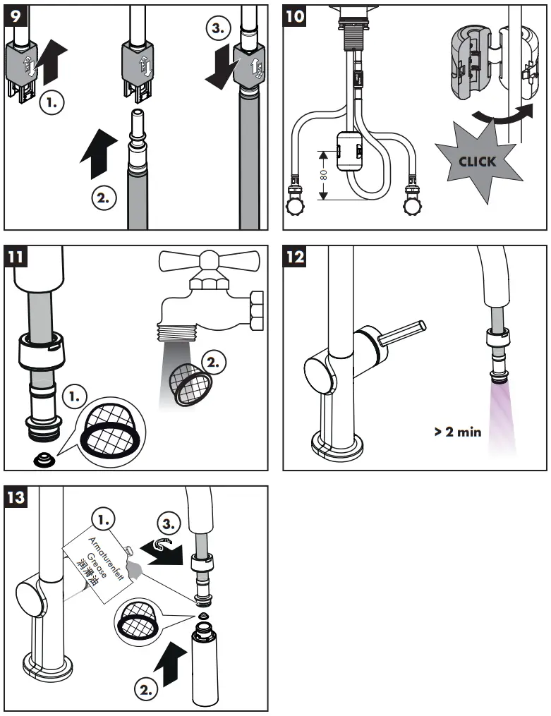 hansgrohe Talis M54 2 1 0 2jet 72800XXX Single Lever Kitchen Mixer - Figure 6