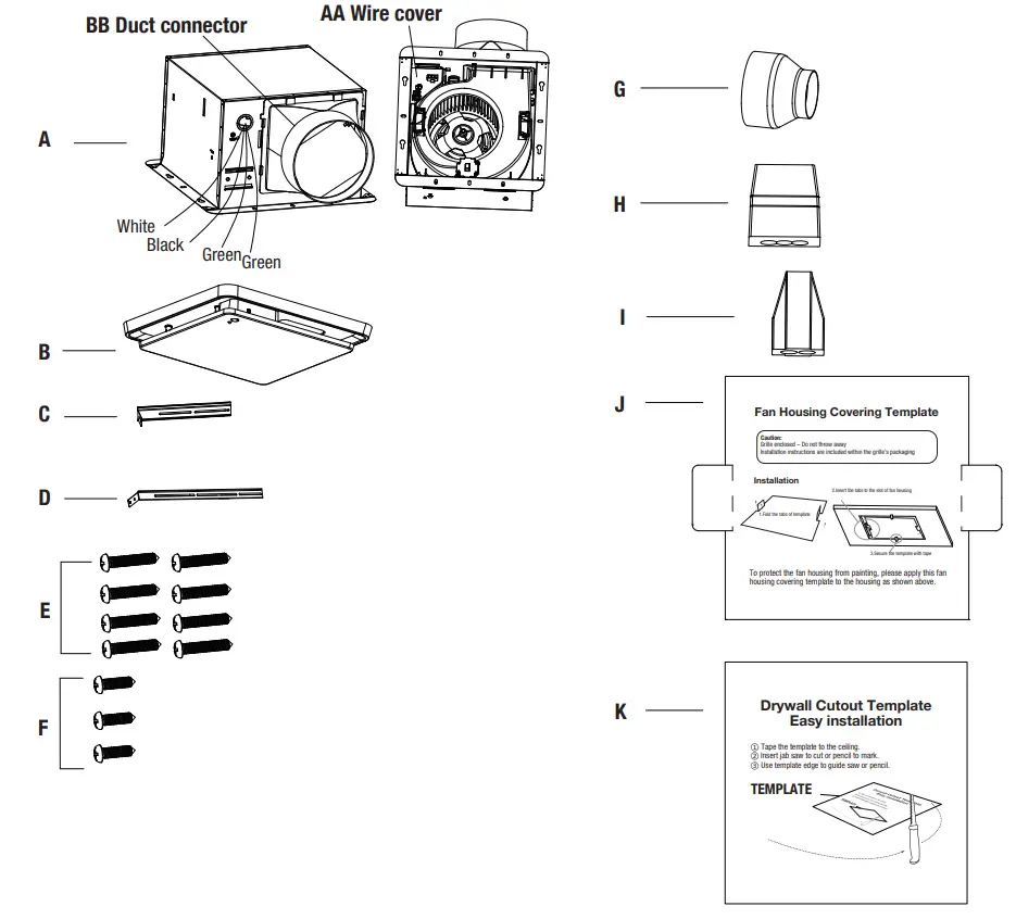 HAMPTON BAY LDS-BF2002 Ventilation Fan - Fig 5