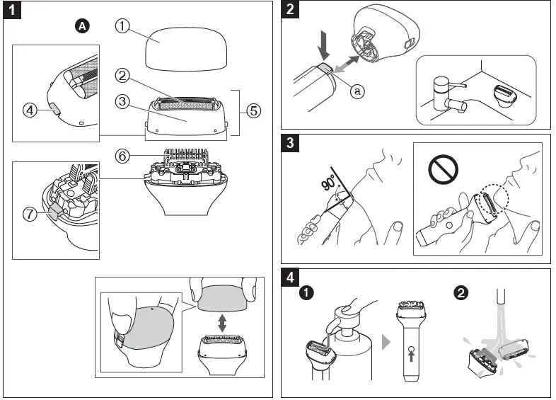 Panasonic ER-CSF1 3 Blade Electric Shaver Head 1