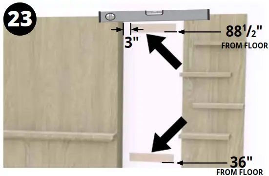 MODERN FLAMES ALLWOOD Fireplace Wall System - Assembly22