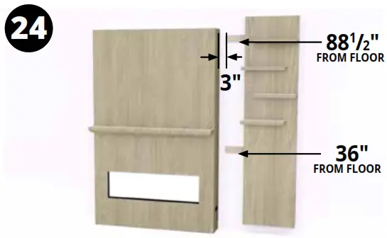 MODERN FLAMES ALLWOOD Fireplace Wall System - Assembly23