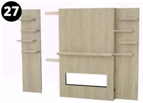 MODERN FLAMES ALLWOOD Fireplace Wall System - Assembly26