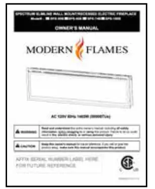 MODERN FLAMES ALLWOOD Fireplace Wall System - Assembly40