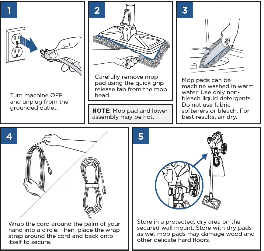 BISSELL 2685 Series Power Steamer Heavy Duty Steam Mop 13