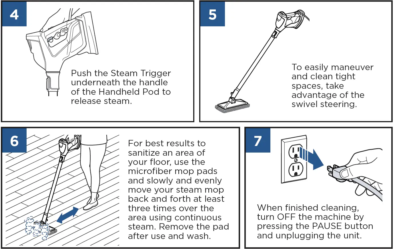 BISSELL 2685 Series Power Steamer Heavy Duty Steam Mop 8