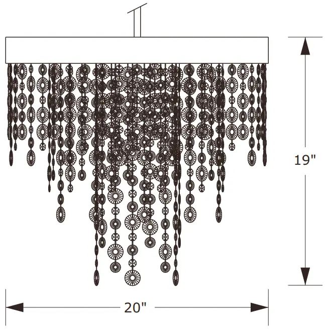 CRYSTORAMA WIN 615 GA CL MWP Winham Five Light Chandelier in Antique Gold - ASSEMBLY