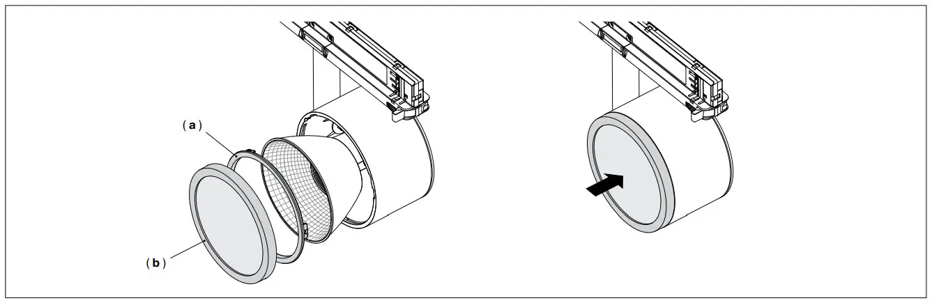 BEGA 51037.1K3 LED Track Spotlight - clamping