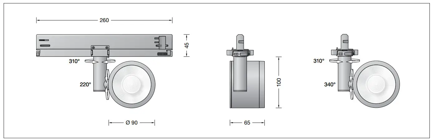 BEGA 51037.1K3 LED Track Spotlight - indoor