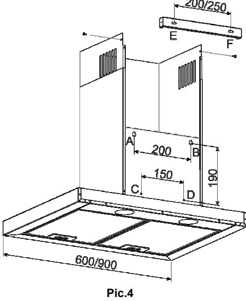 guzzanti GZ-696 Kitchen Extractor Hood-FIG4