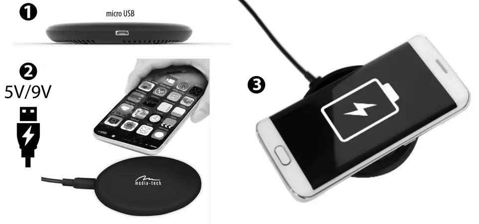 media tech MT6272 Fast Wireless Charger -