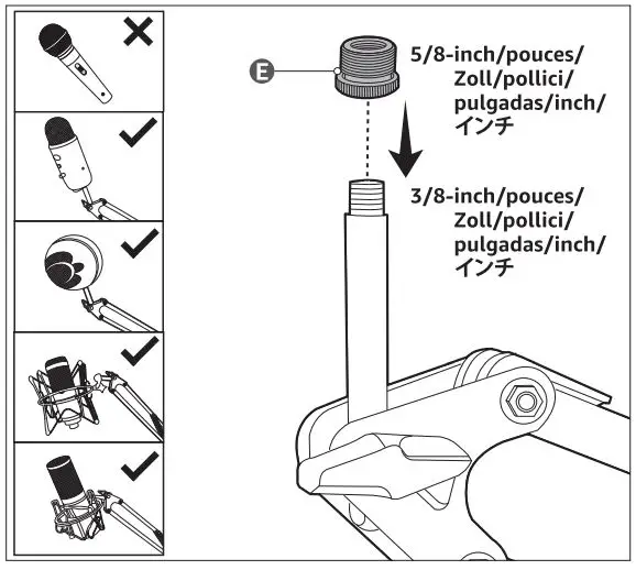 amazon-basics-B0B1SLDR79-Microphone-Arm-Stand-with-Pop-Filter-FIG 6