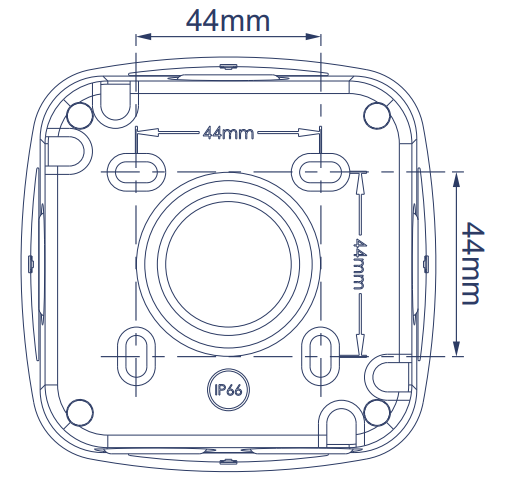 BG ELECTRICAL WPL42-01 Decorative Weatherproof Switch - Dimension