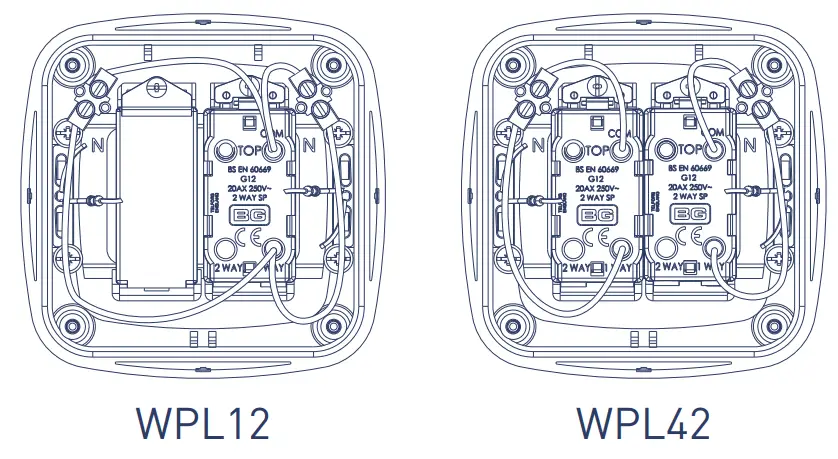 BG ELECTRICAL WPL42-01 Decorative Weatherproof Switch - Wiring
