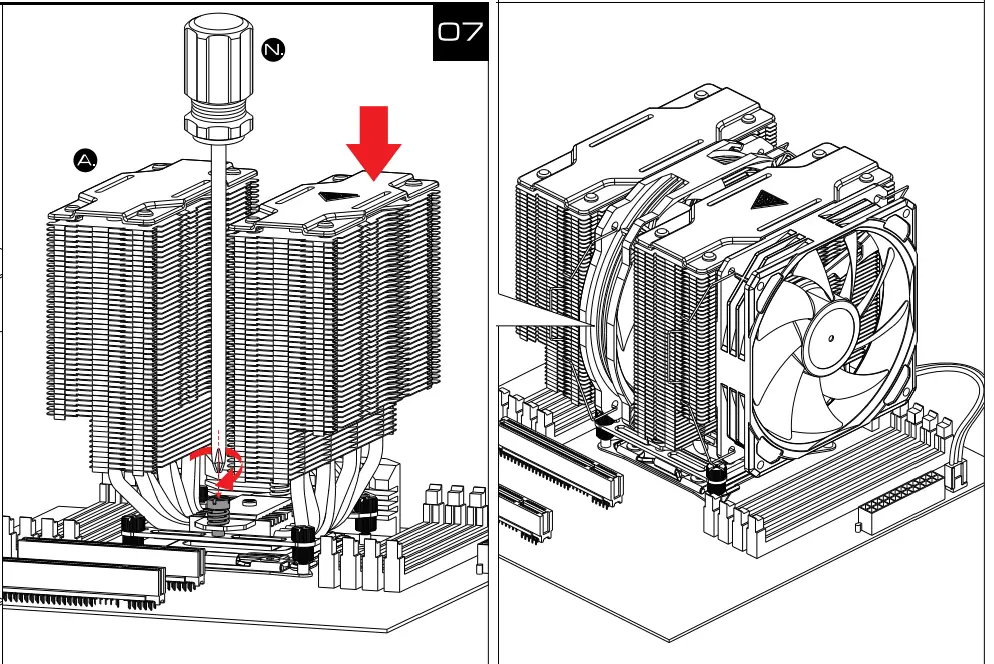 GAMDIAS BOREAS P1 Gaming Cpu Air Cooler - package 3